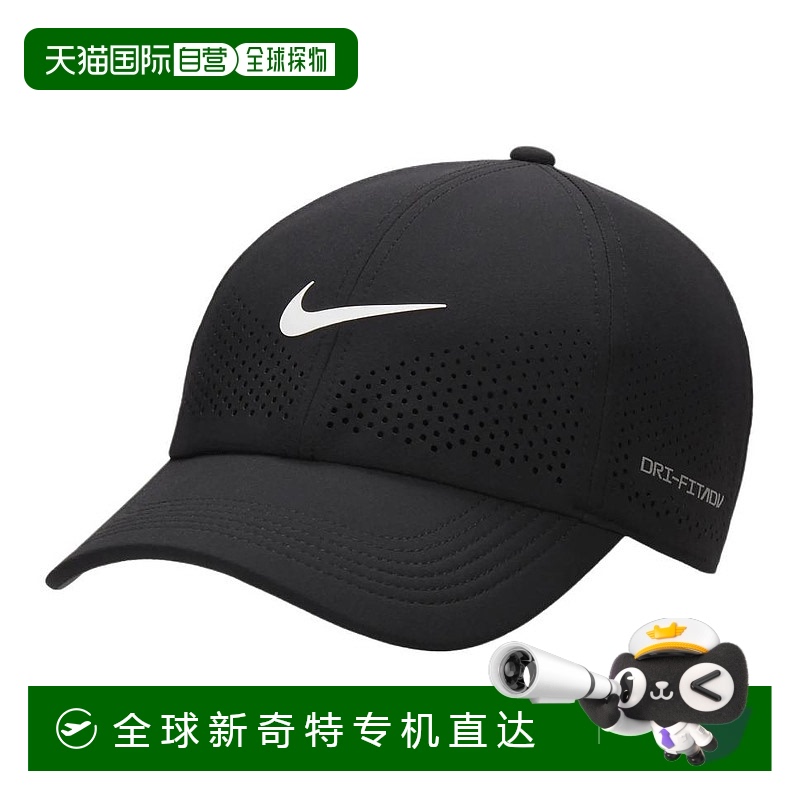日本直邮Nike Logo设计 聚酯纤维 鸭舌帽 男女同款情侣款 黑色