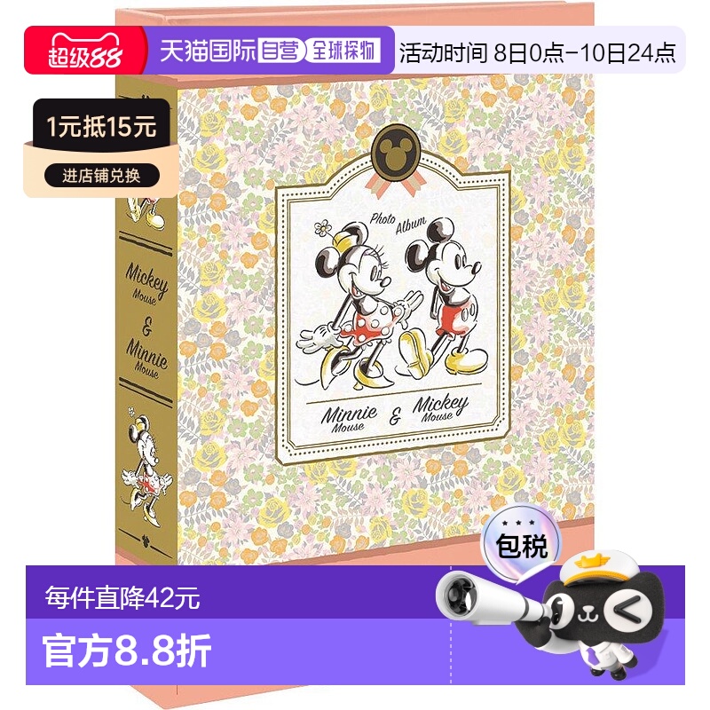 【日本直邮】Nakabayashi仲林 口袋相册3层 L尺寸180张照片 米奇