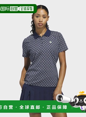 1h可退 日本直邮adidas 女士 全幅三叶草logo Polo衫 NEE52