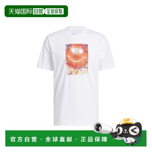 日本直邮Adidas/阿迪达斯印花图案短袖宽松篮球衣日版男款 JV8433