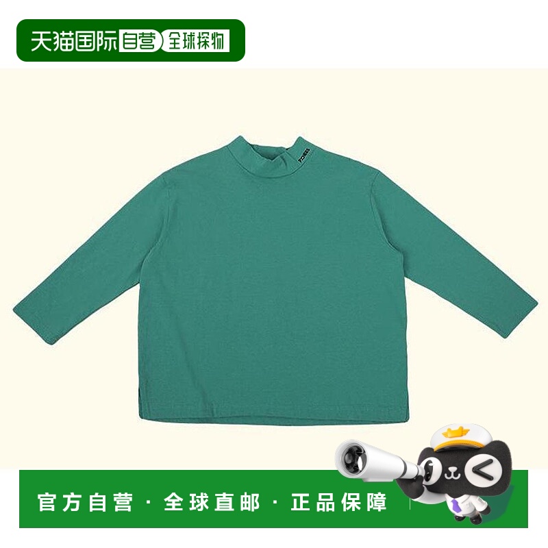 1h可退 日本直邮P:chees 儿童 全棉半高领长袖T恤 单点logo设计 1