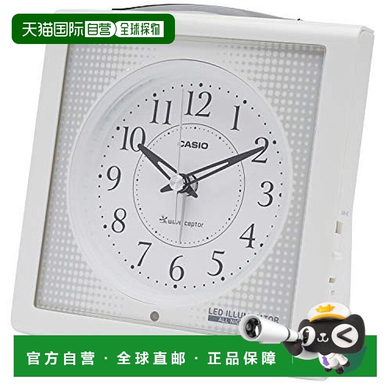 【日本直邮】CASIO卡西欧闹钟无线电波白色常亮TQT-251NJ-7BJF
