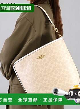 日本直邮Coach蔻驰 男女手提包 皮革 CT802 米色新款