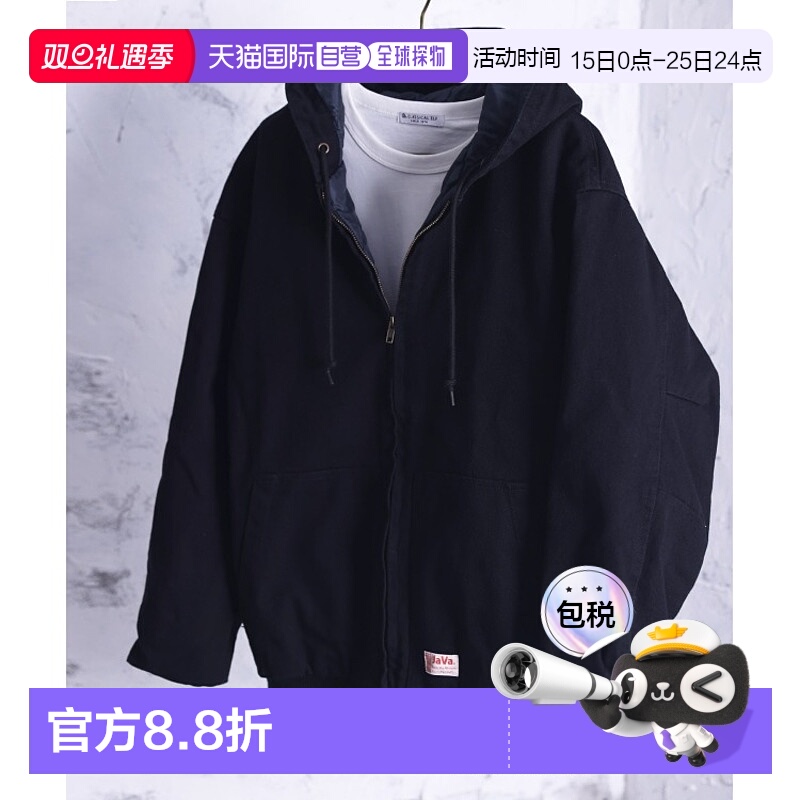 1h可退 日本直邮Java男女同款户外休闲风格棉质连帽夹克 宽松舒适
