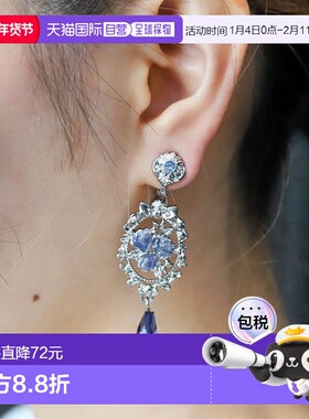 1h可退 日本直邮axes femme 女士 花朵装饰 玫瑰耳钉 2WAY可转换