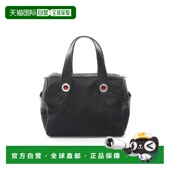 日本直邮中古Bvlgari宝格丽女包A级95新Handbag手包帆布手提包黑