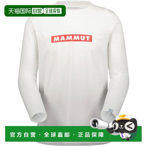 日本直邮Mammut QD 徽标印花长袖 T 恤 AF 男士 T 恤 101601030-0