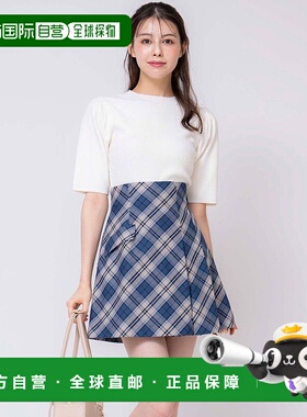 日本直邮Noela 格纹迷你短裙 伞裙半身裙[N05236EW017200]