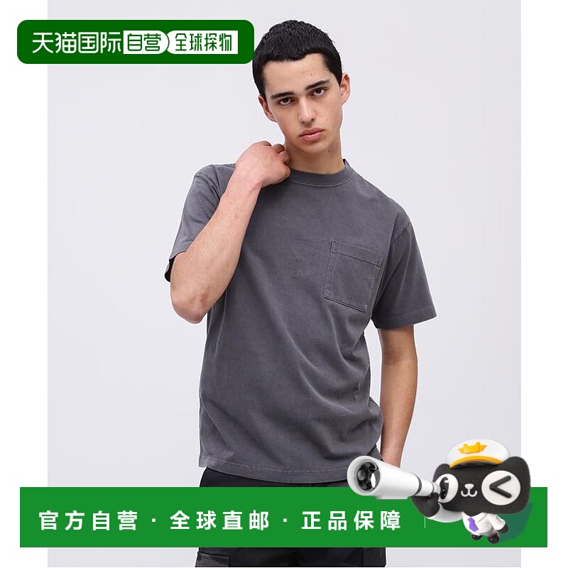 日本直邮AVIREX 半袖褪色洗水口袋T恤 [AV1129EM016019]