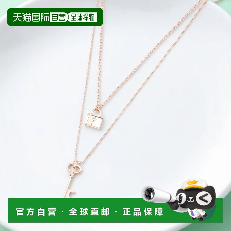 日本直邮SHOO・LA・RUE 女士 南京锁与钥匙造型 合金短项链 C708405