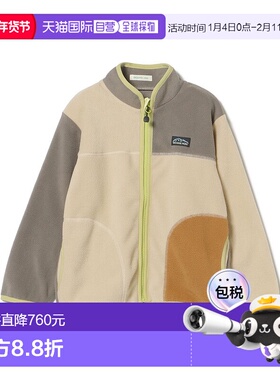 1h可退 日本直邮BEAMS mini 儿童 拼色设计 加厚摇粒绒外套 宽松