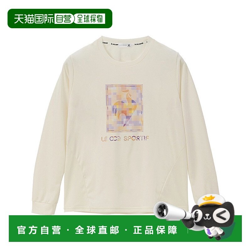 日本直邮le coq sportif 长袖T恤女春夏减汗运动健身长袖T恤 LT4F