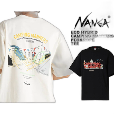 日本直邮NANGA ECO HYBRID CAMPING MANNERS PEG&ROPE TEE nw2411