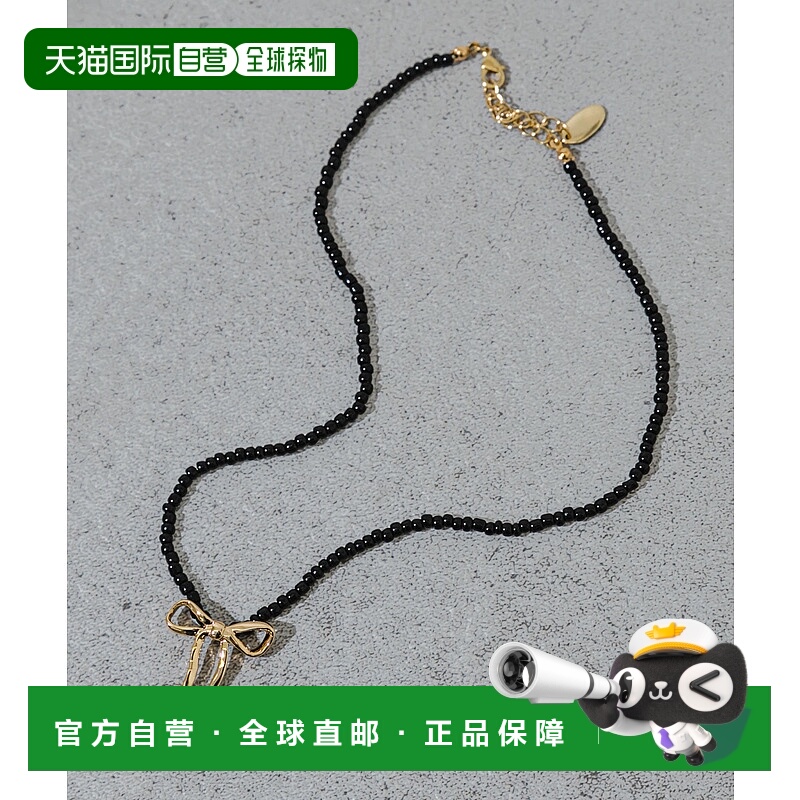 1h可退 日本直邮SMELLY 女士 金属迷你蝴蝶结吊坠项链 SM462PF042