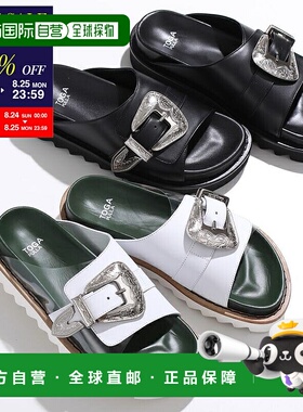 日本直邮TOGA PULLA 西部搭扣凉鞋 AJ1235 女士金属 Concho 搭扣