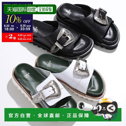 日本直邮TOGA PULLA 西部搭扣凉鞋 AJ1235 女士金属 Concho 搭扣