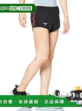 【日本直邮】Mizuno美津浓田径速干运动裤2XL黑色x红色 U2MB0001