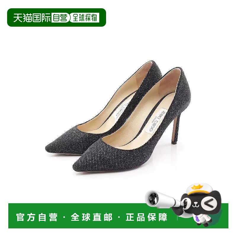 日本直邮中古Jimmy Choo吉米周女B级9新pumps高跟鞋羊皮鞋黑色