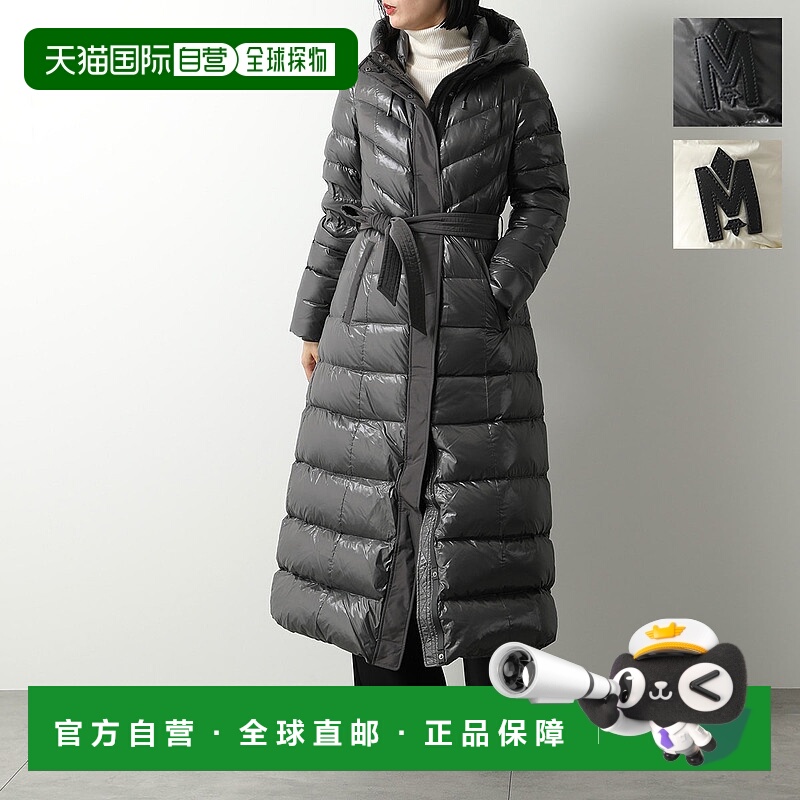 日本直邮MACKAGE CALINA-R 女士防水羽绒服带帽和腰带尼龙材质带L