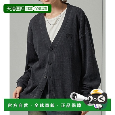 1h可退 日本直邮Alfred Alex 男女同款 复古水洗华夫格V领针织开