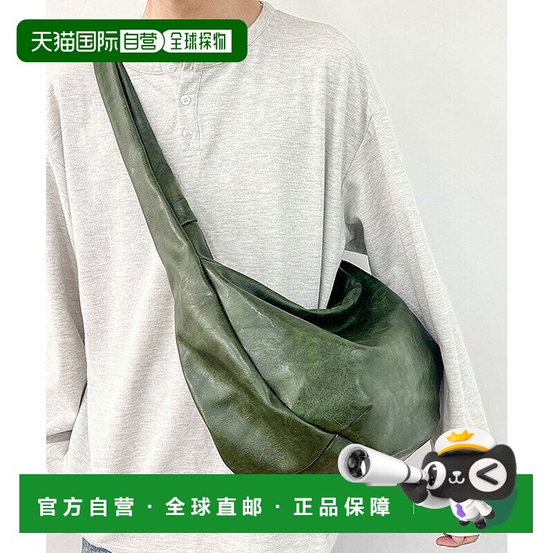 日本直邮florge 大容量轻便皮革质感简约半月形单肩包 FL8218AW00