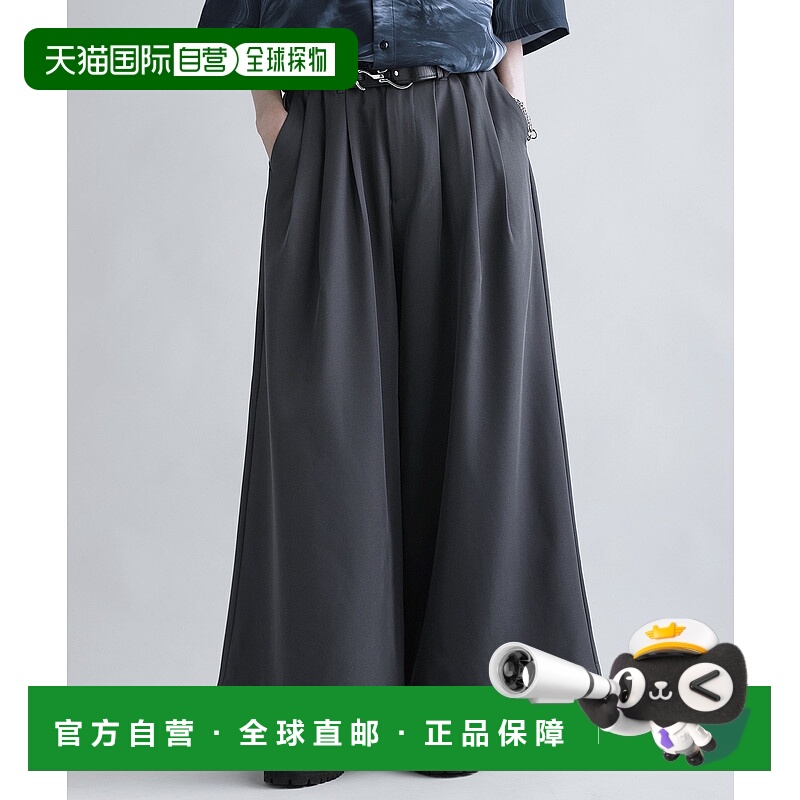 1h可退 日本直邮SOCCE 男女同款 宽松垂感阔腿西裤 三褶立体剪裁