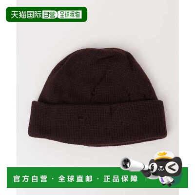 日本直邮SUBLIME 针织衫 棕色 粗花呢帽子