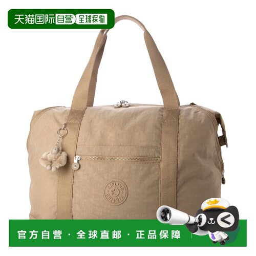 日本直邮Kipling ART M B4尺寸托特包 旅行包 棕褐色斜挎包单肩包