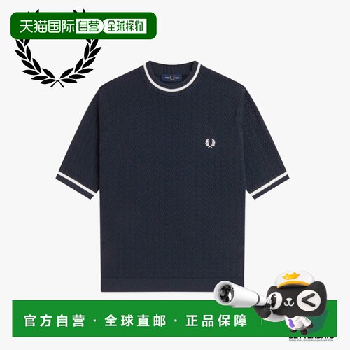 日本直邮FRED PERRY K2131 女士短袖T恤 TEXTURED KNITTED TOP