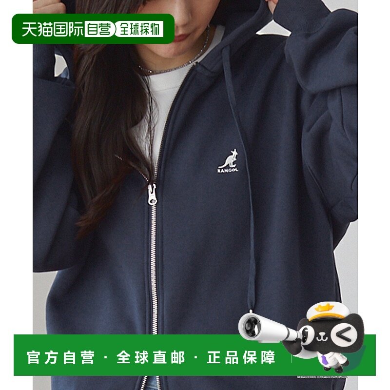 1h可退 日本直邮KANGOL男女同款 单点刺绣 logo 双拉链 oversized