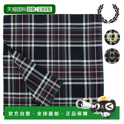 日本直邮Fred Perry 手帕 [F20007 SS26] 男女通用棉质格子手帕