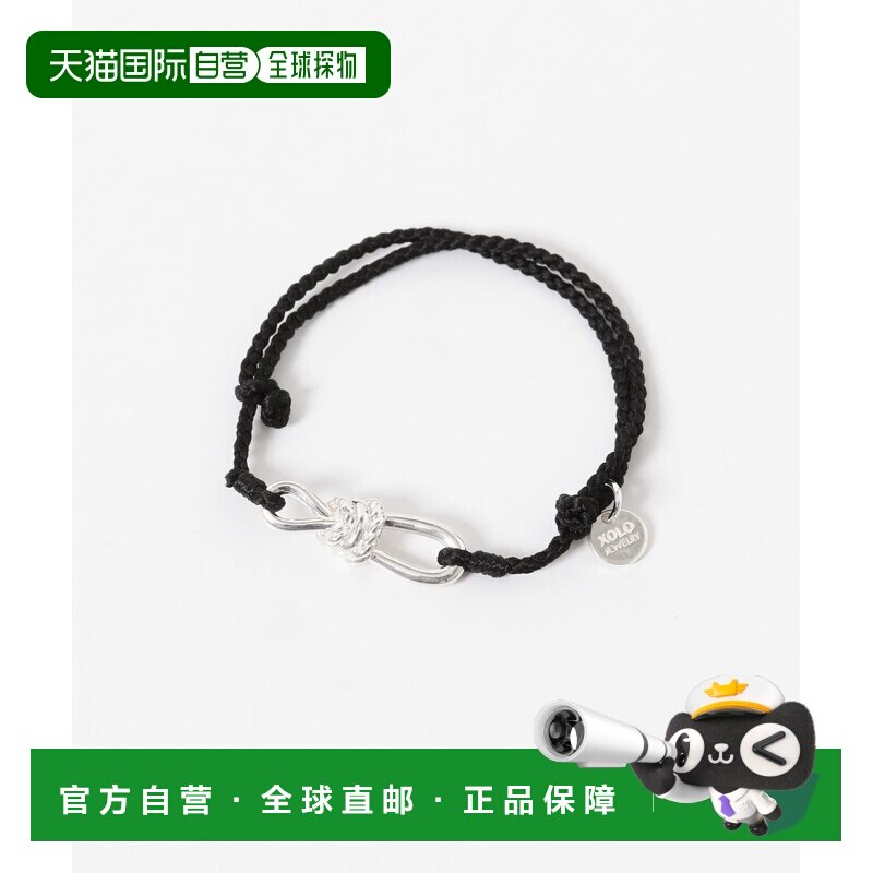 日本直邮XOLO 男士 银925绳链配饰丝质手链 CU262【付后1h可退】