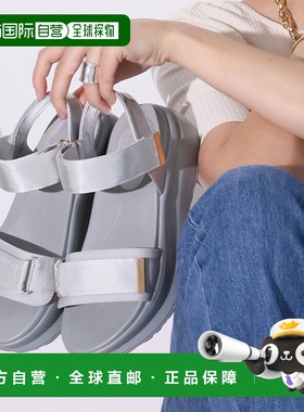 日本直邮Vivienne Westwood 厚底金色魔术贴运动凉鞋（灰色）