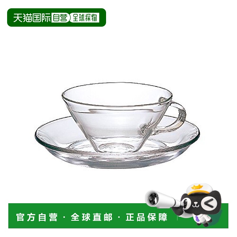 【日本直邮】Hario耐热茶杯透明色带手柄杯底时尚230ml CSW-1T