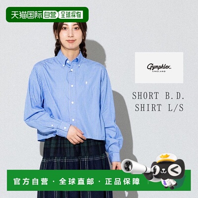 日本直邮GYMPHLEX 女士棉府绸短款纽扣衬衫休闲长袖春夏秋冬GY-B0