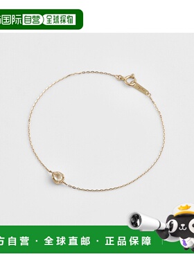 日本直邮日潮 agete 阿卡朵K10 钻石/月光石手链 (0.01克拉)礼物