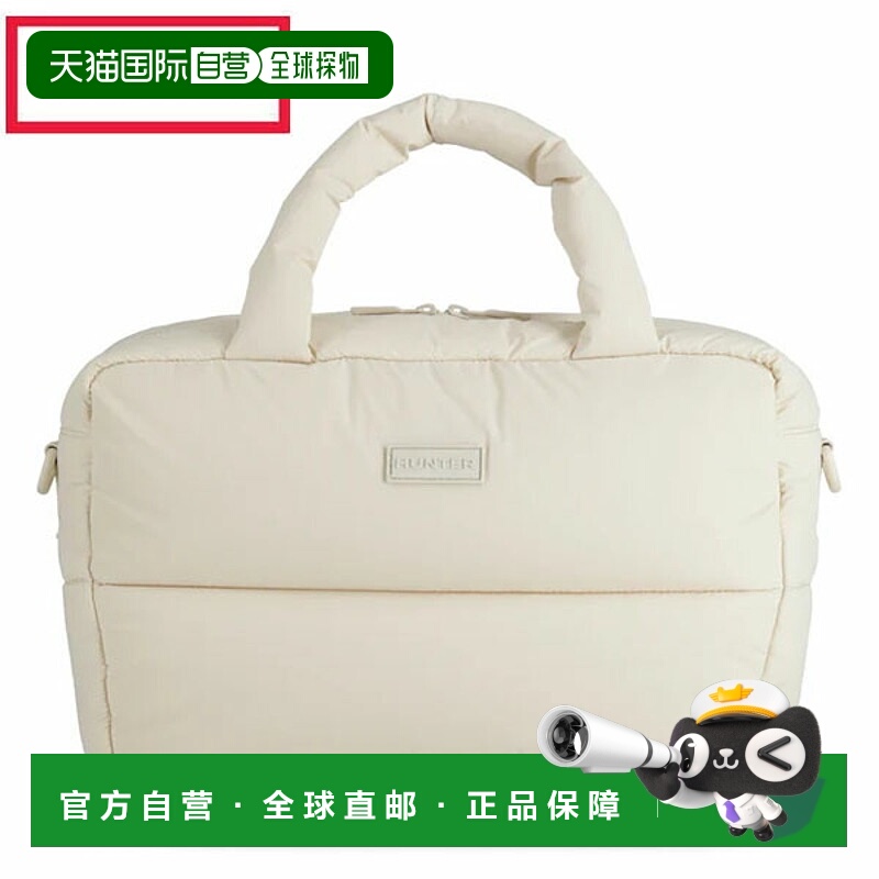 日本直邮Hunter Intrepid 蓬松大号波士顿单肩包奶油色帆布款 (UB