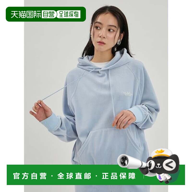日本直邮Mila Owen 天鹅绒运动连帽卫衣 LBLU