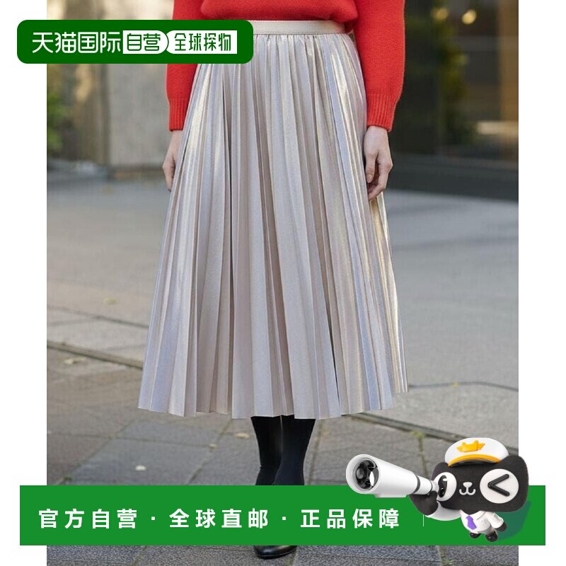 日本直邮DRESSTERIOR 箔印花百褶裙半身裙a字裙