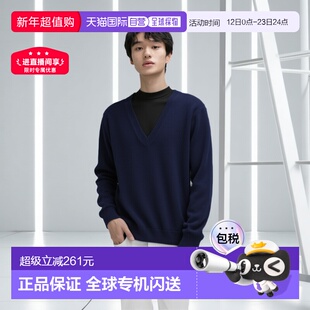 日本直邮Uniqlo Cashmere V领针织衫 465736优衣库羊绒羊毛宽松