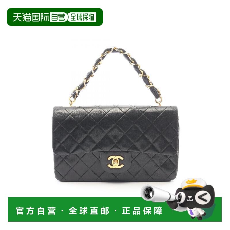 日本直邮中古Chanel香奈儿女包A级95新Handle Bag手提袋羊皮手提