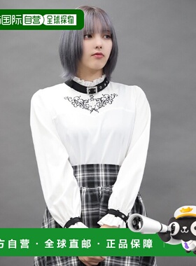 1h可退 日本直邮NIBBLE POISON 女装 蝴蝶结装饰交叉刺绣宽松衬衫