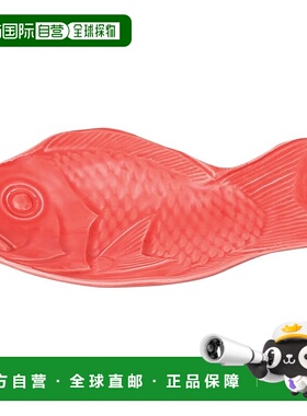 【日本直邮】波佐見焼鲷鱼鲣鱼盘（红）44002