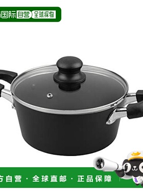 【日本直邮】珍珠金属BLKP双手锅黑色限定款电磁炉用20cm AZ-5009