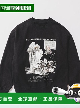 1h可退 日本直邮BEAMS T 黑色烟囱唱片 * 川村浩介 / 运动衫圆领1