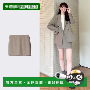 DARK GRAY WOMEN 4796 日潮跑腿UNIQLO优衣库 格纹休闲短裙