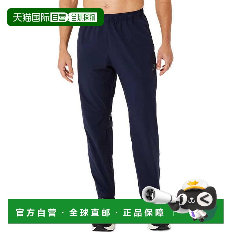 日本直邮Asics 舒适透气柔软运动长裤 男款 午夜蓝亚瑟士运动裤