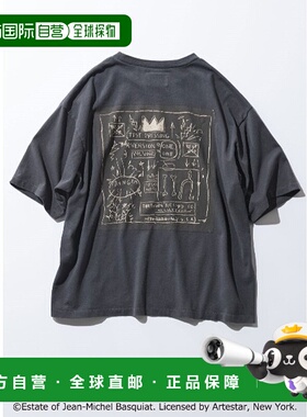 1h可退 日本直邮MEDE19F 女士巴斯基亚艺术印花宽松短袖T恤 78602