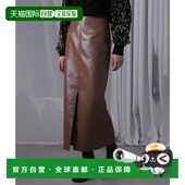 1h可退 203243032 女士复古光面合成皮革直筒裙 日本直邮ROSE BUD