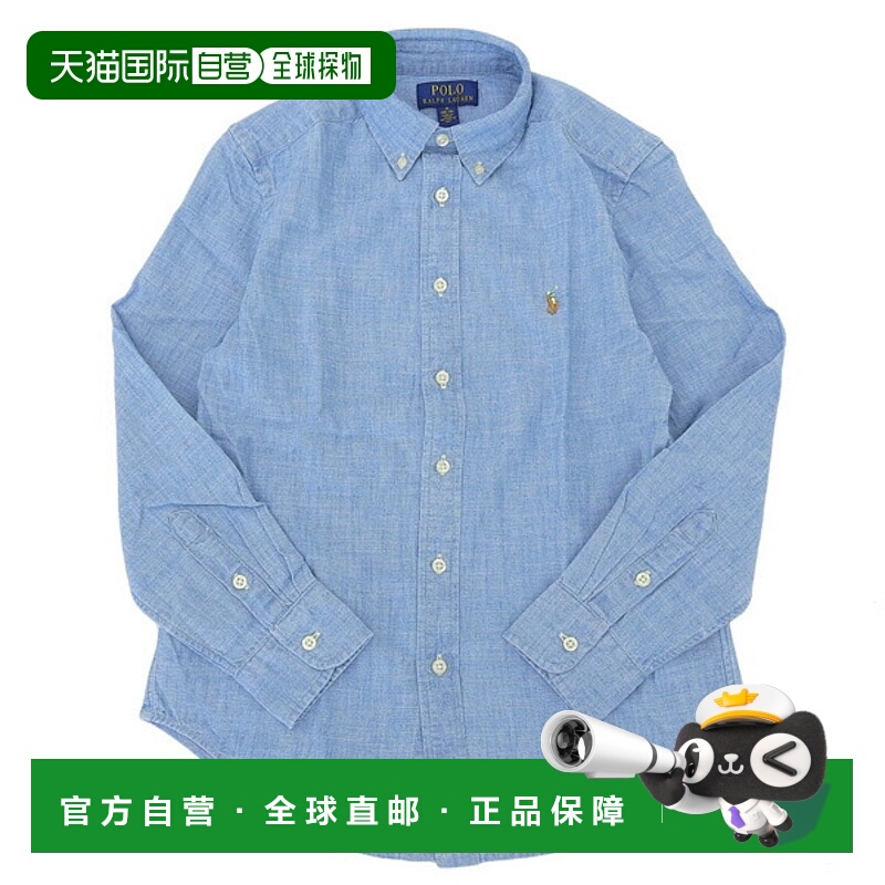 日本直邮Ralph Lauren 服装男士女士衬衫 L 14-16 棉蓝色 CORE RE